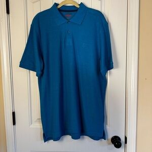 Izod Blue Polo Shirt Classic Short Sleeve